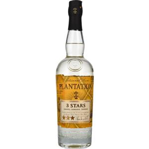 Plantation Rum 3 Stars, 700ml, Ideale per Daiquiri, Note Fruttate, Dolci e Complesse, Rum Bianco Artigianale, Miscela Proveniente da 3 Isole, Trinidad, Barbados e Giamaica, Idea Regalo, 41.2% Vol.