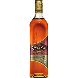 Flor de Caña 7 anni, Rum Scuro, Senza Zuccheri Aggiunti, Bottiglia da 700ml