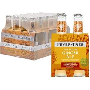 FEVER-TREE Ginger Ale con Aromi Naturali, Mixer per Whisky e Rum, Miscela di Zenzero, Acqua di Fonte, Sapore Intenso e Avvolgente, 4x 200ml, 24 pezzi