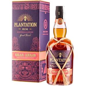 Plantation Gran Anejo, 700ml, Ideale per Mai Tai, Note Speziate e Vanigliate, Rum Scuro Artigianale, Invecchiato 3 Anni, Miscela da Guatemala e Belize, Affinato in Francia, Idea Regalo, 42% Vol.