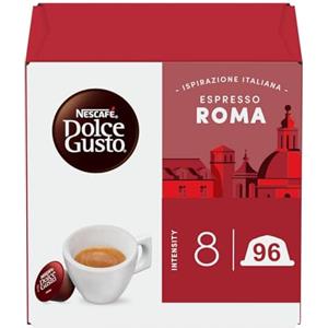 NESCAFÉ DOLCE GUSTO NESCAFÉ DOLCE GUSTO Espresso Roma Caffè, 6 Confezioni da 16 Capsule (96 Capsule Compatibili Nescafé Dolce Gusto)