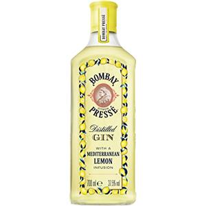 Bombay Citron Pressé Premium Distilled Lemon Flavoured Gin, Vol. 37,5%, 700 ml, infuso a vapore con i più pregiati limoni del Mediterraneo, 70 cl