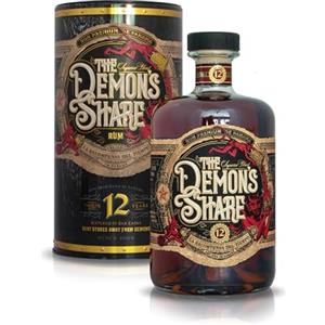 DEMON'S SHARE The Demon's Share Rum, 700ml, Note di Liquirizia, Speziate ed Erbacee, Rum Scuro Artigianale di Panama, Invecchiato 12 Anni in Botti di ex Bourbon Americano, Idea Regalo, 40% Vol.