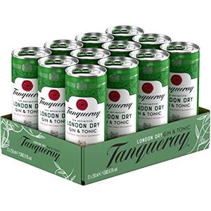 Tanqueray London Dry - Premix Gin & Tonic, Pack di 12 Lattine da 250 ml