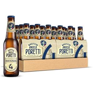 Birrificio Angelo Poretti Birra 4 Luppoli, Non Filtrata, Bottiglia, Volume 33cl, 24 Pezzi