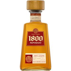 Jose Cuervo 1800 Reposado 70cl - Tequila premium 100% Blue Agave invecchiato in botte. Note di caramello e spezie. 38% vol.