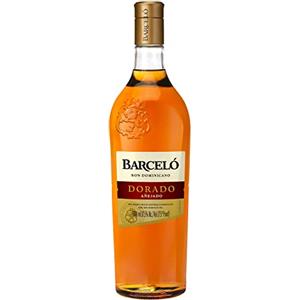 Ron Barceló Dorado Añejado - Bottiglia da 1000 ml di Rum Ambrato, Invecchiato Fino a 2 Anni in Barrique di Rovere, Rum Dominicano da 100% Succo di Canna da Zucchero, Per Cocktail Originali