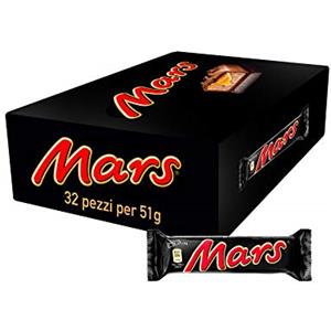 Mars Barretta con Caramello Ricoperta al Cioccolato, 32 Barrette X51G (1632G), Nuova versione