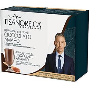 Gianluca Mech - Proteine in Polvere al Cioccolato Amaro 4x34gr, Integratore Alimentare Keto con Acacia per il Metabolismo dei Carboidrati e Proteine per la Massa Muscolare, 331kcal per 100gr