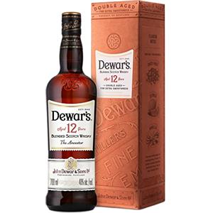 DEWARS(デュワーズ) Dewar's 12 Anni Blended Scotch Whisky, doppio invecchiamento in pregiate botti di rovere per una morbidezza superiore, note di agrumi, frutta secca e vaniglia, Vol. 40%, 70 cl / 700 ml