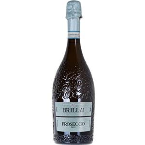 Brilla Prosecco Doc Brilla Vivace e Fruttato Ottimo per Aperitivo, Made In Italy (Veneto), Bottiglia 750 Ml, Alcol 11%