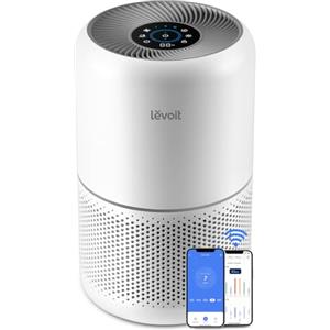 LEVOIT Smart Purificatore d'Aria per Allergie e PM2.5, Filtro HEPA, Guarda Qualità dell'Aria, Contro 99,97% dei Acari Polveri Pollini Odori Muffe, CADR 240m³/h, 50m², 22dB Modalità di Sonno&Auto