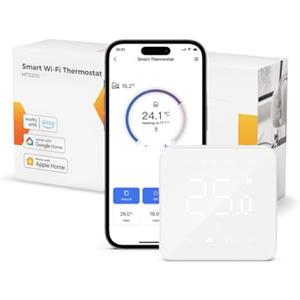 Refoss Termostato WiFi intelligente, Termostato Caldaia, Crono Termostato digita, Termostato da Parete, Compatibile con Apple HomeKit, Alexa e Google Assistant, 3A, 2,4GHz