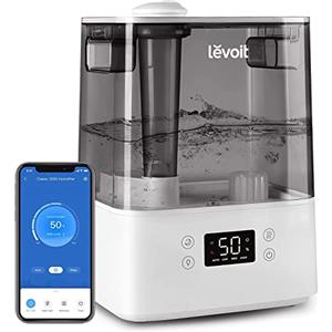 LEVOIT Classic 300S Umidificatore Ambiente Ultrasuoni 6L Top-Fill per Bambini, con APP&Alexa, a 47m², Fredda Nebbia, 26dB Ultrasilenziosa Modalita Sonno e Auto, Timer,Luce per Casa/Ufficio