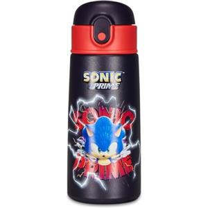 SEVEN Borraccia Termica Borraccia SONIC, Blu Rosso - per Bambini con Cannuccia 460 ML No BPA - Asilo, Scuola Elementare - Acciaio Inox, Mantenimento Temperatura fino a 24h