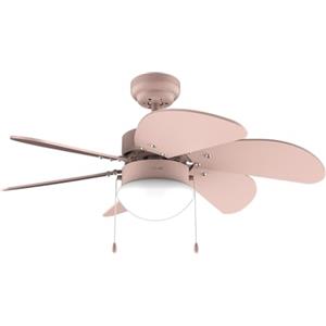 Cecotec - Ventilatore da Soffitto EnergySilence Aero 3600 Vision Full Pink con luce. 50 W, Diametro 92 cm, 3 Velocità, 6 Lame Reversibili, Inverno-Estate, Utilizzo Facile, Interruttore a Catena