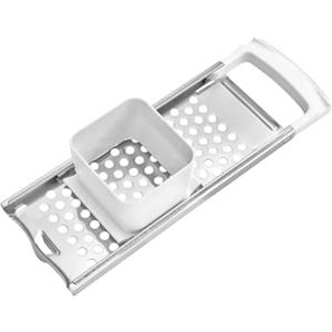 Fackelmann Gratella per spätzle in acciaio Inox 31,6x11x8 cm, maniglia e parte mobile in plastica Lavabile in lavastoviglie Ingombro pack: 31,6x11x8 cm