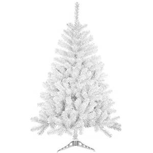 SOLAGUA NAVIDAD Albero di Natale artificiale Foglia di orpello Abete 120-210cm Alberi C/supporto in plastica (Bianco Brillante, 120cm 184Tips)