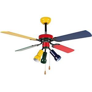 Orbegozo CC 09105 C - Ventilatore da soffitto con Luce, 4 Pale Multicolori, Diametro 105 cm, 60 W e 3 velocità