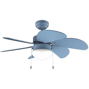 Cecotec - Ventilatore da Soffitto EnergySilence Aero 3600 Vision Full Blue 50W, Diametro 92 cm, 3 Velocità, 6 Lame Reversibili, Modalità Inverno-Estate, Utilizzo Facile, Interruttore a Catena