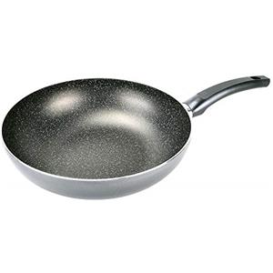 ALLUFLON Tradizione Italia Wok, Alluminio, Nero, 28 cm