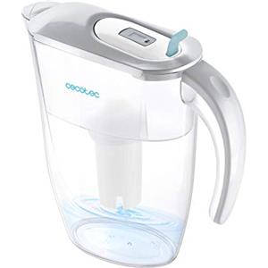 Cecotec H2ONature 2400 Active Pro - Brocca purificante per acqua, filtro Expert a quattro strati, indicatore LCD, capacità massima 2,4 L senza filtro, coperchio rimovibile, include 3 filtri