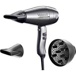 Valera, Swiss Silent Jet 8600, Asciugacapelli Professionale, Phon Silenzioso, con Potente Motore, 3 Livelli di Temperatura, Ionizzatore, Cavo Flessibile Anti-Attorcigliamento, 2400 W, Platino