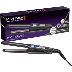 Remington Piastra per Capelli Pro-Ceramic Extra Slim - per Capelli Corti, Barba e Pixie (Piastre Galleggianti, Rivestimento Ceramico Avanzato, 9 Impostazioni 150-230°C, Riscaldamento Rapido) S5515