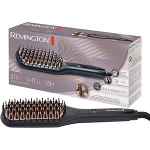 Remington Spazzola Lisciante per Capelli 2 in 1 - Piastra Capelli + Spazzola Capelli - Setole rivestite in ceramica e antistatiche, display digitale, 150-230°C, tempi di styling ridotti, CB7400