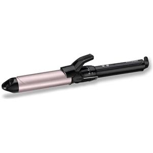 BaByliss C332E Ferro Arricciacapelli da 32mm, Satin touch, 10 temperature, Supporto integrato, Nero e Rosa