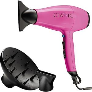 Gama Italy Professional Asciugacapelli Professionale - Motore Italiano AC a Lunga Durata - 2200 W - Design Elegante e Ergonomico - Made in Italy (Fucsia)