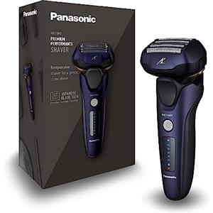 Panasonic Series 800 ES-LV67 Rasoio Wet and Dry, 5 Lame Su Testina Multidirezionale, Motore Lineare Ad Alta Velocità, Rasatura Precisa E Profonda, Tagliabasette A Scomparsa, Viola