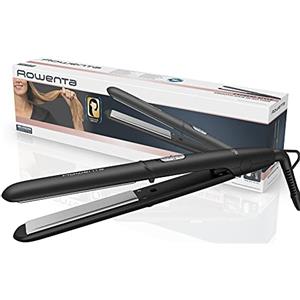 Rowenta SF1810 Express Style piastra, due impostazioni di temperatura da 180 a 210 °C, piastra flottanti, tempo di riscaldamento 45 secondi, Nero/Argento