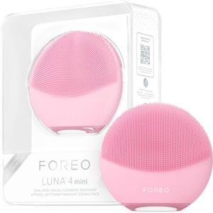 FOREO LUNA 4 mini, spazzola detergente viso, Massaggio viso, Favorisce l'assorbimento delle formule di skincare, Spazzola viso da viaggio, Per tutti i tipi di pelle, Pearl Pink