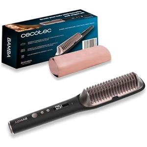 Cecotec Spazzola lisciante da viaggio InstantCare 400 Travel Brush, Rivestimento in ceramica, Temperatura massima 190º, Liscia senza togliere volume, Cavo 360º, Indicatori LED