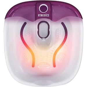 HoMedics Bubble Mate Foot Spa Idromassaggiatore Plantare, Pediluvio Massaggiatore Piedi Elettrico, con Pietra Pomice Esfoliante, Mantenimento Temperatura Acqua, Bianco