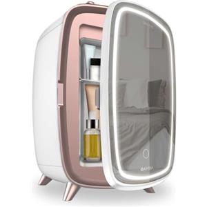 Cecotec Frigorifero Piccolo per Cosmetici 6L CoolingBeauty 6000 Mirror. Mini Frigorifero con Porta con Specchio Esterno, Luce LED con 3 Intensità, Raffreddamento fino a 10ºC