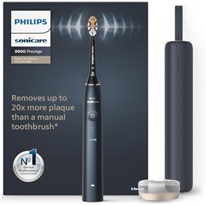 Philips Sonicare DiamondClean Prestige 9900 - Spazzolino elettrico sonico con 1 testina Premium All-in-One A3 e custodia di ricarica blu notte (modello HX9992/12)