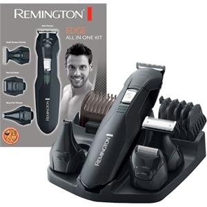 Remington Rasoio Elettrico Multiuso - Rifinitore per il corpo, Regolabarba, Tagliacapelli - set per lo styling per peli del viso e del corpo, 4 testine rimovibili, Personal Groomer Edge PG6030