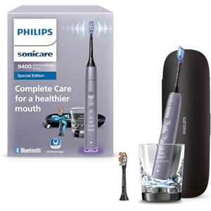 Philips Sonicare DiamondClean Smart 9400 spazzolino elettrico, spazzolino sonico con app, sensore di pressione, rilevamento della testina, grigio, modello HX9917/90