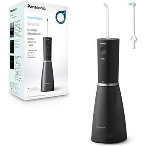 Panasonic Series 800 Irrigatore Orale a Ultrasuoni EW-DJ86-K503, Idropulsore per Denti, 200ml, 1 Ugello a Ultrasuoni e 1 Ugello Ortodontico, 5 Impostazioni di Pressione, Accessorio da Viaggio, Nero