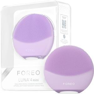 FOREO LUNA 4 mini, spazzola detergente viso, Massaggio viso, Favorisce l'assorbimento delle formule di skincare, Spazzola viso da viaggio, Per tutti i tipi di pelle, Lavander