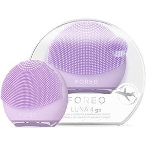 FOREO LUNA 4 go, spazzola per pulizia viso e massaggio viso rassodante, Favorisce l'assorbimento delle formule di skincare, Dispositivo da viaggio, Per tutti i tipi di pelle, Lavander