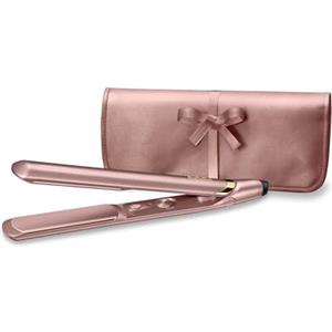 BaByliss Conair 2598PE Piastra lisciante Rose Gold in ceramica, multi-voltaggio, riscaldamento ultra-rapido in 15 secondi, 3 impostazioni di temperatura fino a 235°C, EU