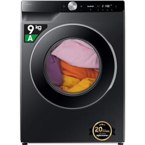 Samsung Lavatrice AI Control WW90DG6U85LB/U3 Libera installazione, 9 Kg, 1400 RPM, Wifi, Ecodosatore, Vapore, Carica Frontale, Corpo: Nero, Oblò: Nero, 60l x 85h x 60p cm, Normal