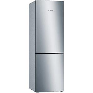 Bosch KGE36ALCA Serie 6, Frigorifero combinato da libera installazione, LowFrost, Cassetti VitaFresh, Tecnologia Inverter Intelligente, Acciaio, 186x60 cm