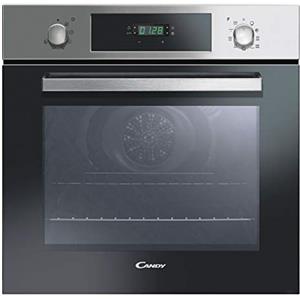 Candy OCTP886X Forno Elettrico Pirolitico da Incasso, Ventilato, Capacità 70 Litri, Funzione Grill, 9 Programmi, 56.8x59.5x59.5 cm, Acciaio Inox e vetro, Classe A