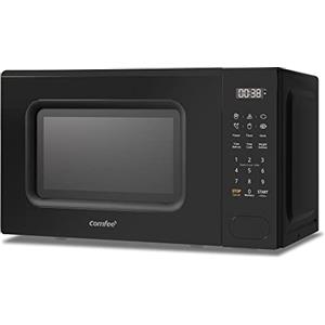 COMFEE' Forno a Microonde Digitale, 700W, 20L, 6 Menù Preimpostati, Express Cook, 11 Livelli di Potenza, Scongelamento, Funzione di Memorizzazione - Nero - CM-E202CC(BK)