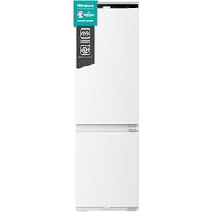 Hisense RB3B250NEWE1, Frigorifero Combinato da incasso Total No Frost 178cm, 35dB (B), 252l, display digitale LED, 1 cassetto controllo umidità, convert function nel freezer, luce superiore e laterale