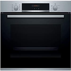 Bosch Elettrodomestici Forno Incasso Elettrico Serie 4, HBA574BR00 Forno Elettrico Ventilato da Incasso in Acciaio Inossidabile, Classe A, con 7 Programmi Cottura E Display LED, 71 Litri